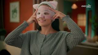 Get Healthy Glow with Everyuth Anti-Pollution Pink Clay & Charcoal Easy Fit Sheet Mask | Hindi | 20s