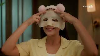 Skip parlour before party with Everyuth 24K Gold Easy Fit Sheet Mask | Hindi | 20s